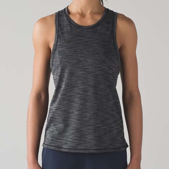 Lululemon Squad Goals Heathered Grey Tank Top Size 4 - Picture 2 of 6